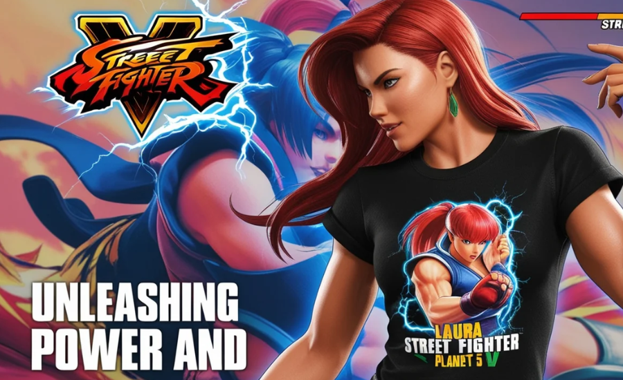 laura street fighter 5 planet shirt