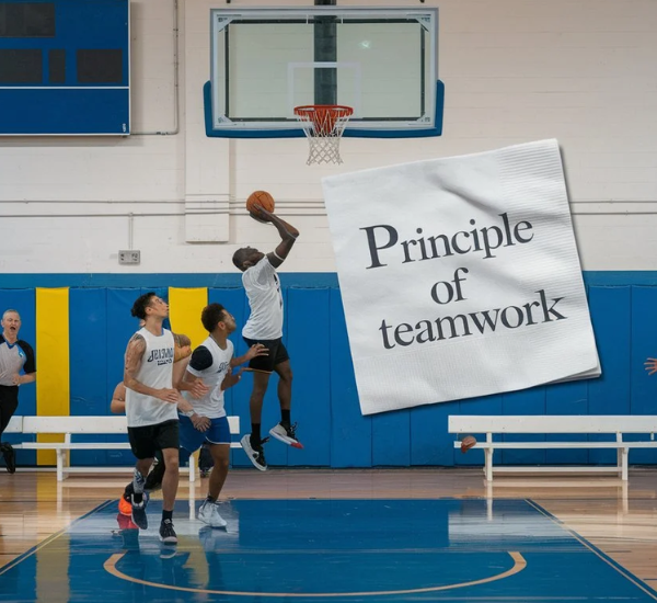 Basketball Program Philosophy on Napkin Mark Cascio: Fostering Teamwork and Mental Toughness