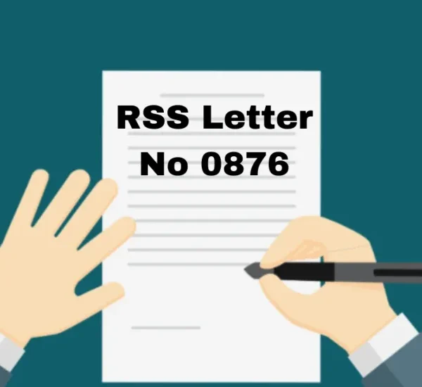 Rss letter no 0876