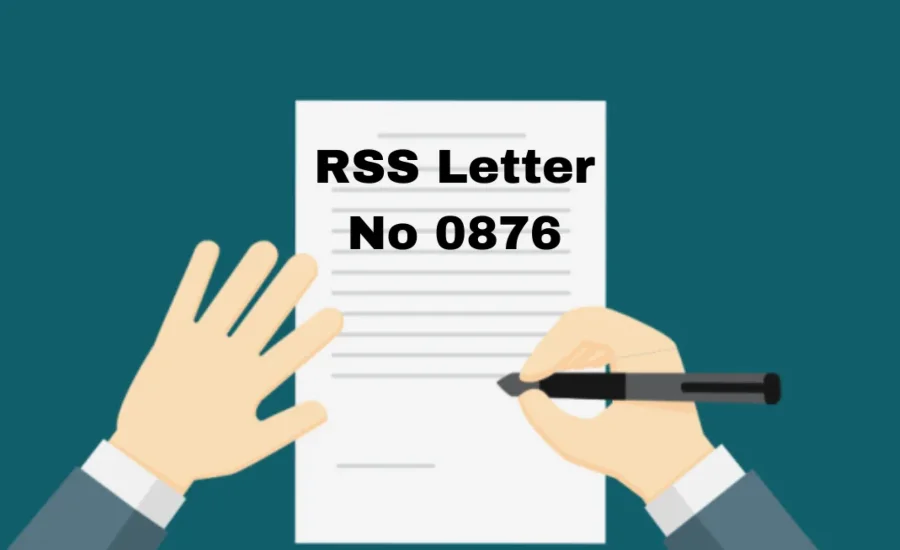 Rss letter no 0876